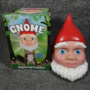Archie McPhee Squirrel Feeder Big Head Gnome Garden Outdoor